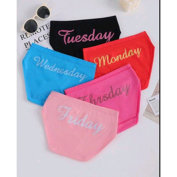 New Girls Womens 5 pair Colored Panties Undies Briefs Underwear Bikini Hipster - Picture 1 of 3